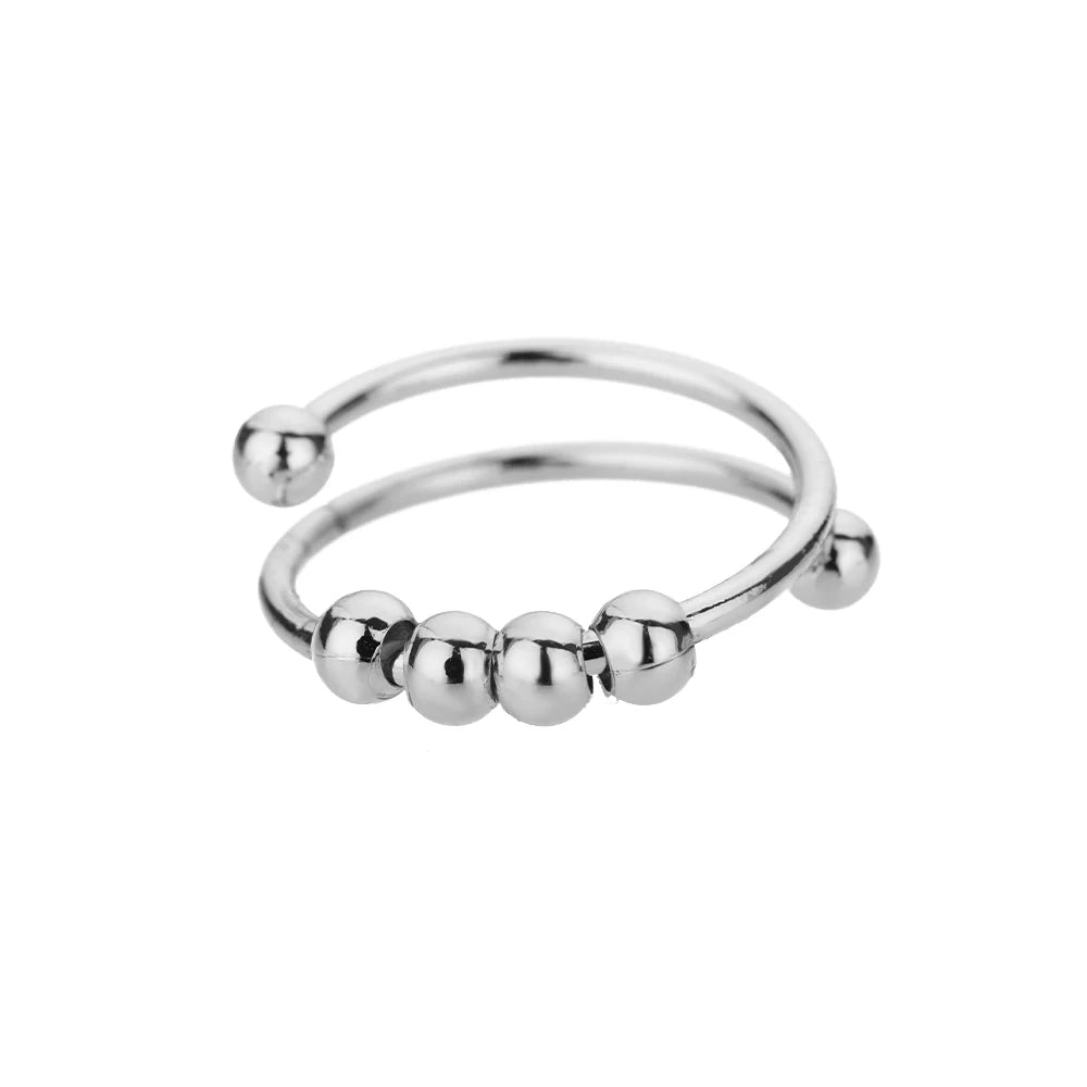 Endless Loops Stainless Steel Ring