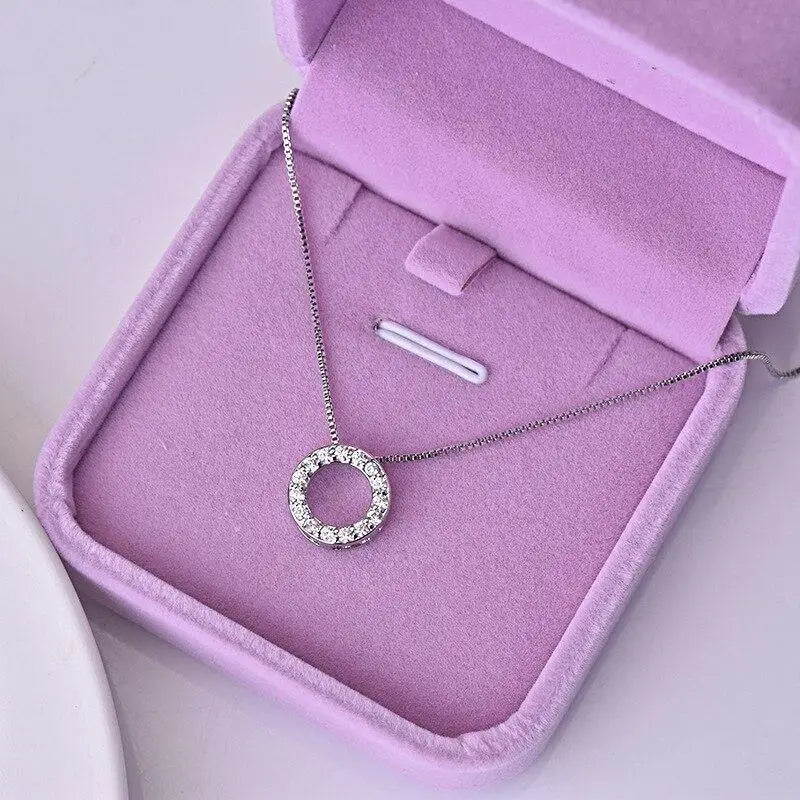 Eternity Zircon Circle Necklace