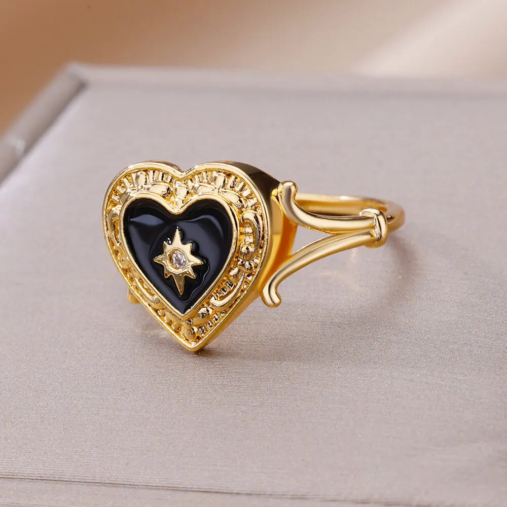 STYLE STEEL Crystal Love Ring