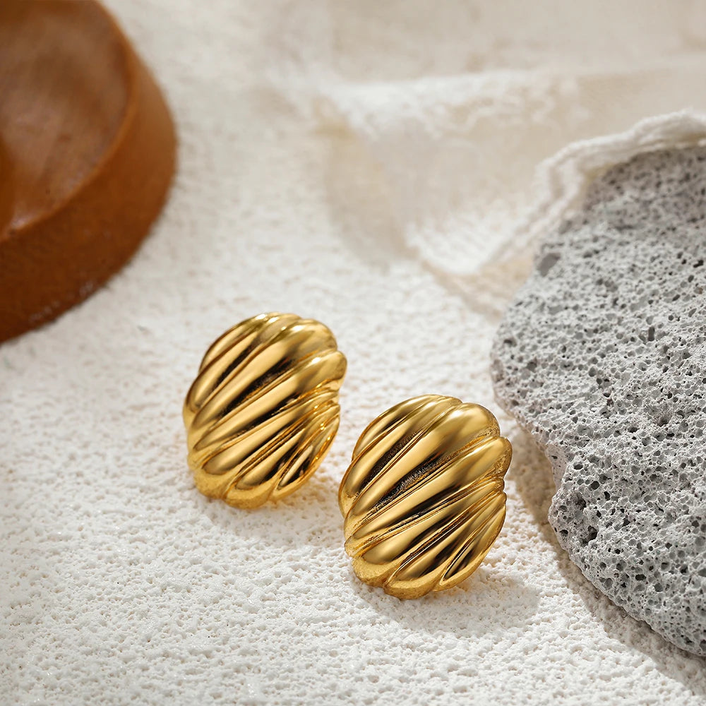 Vintage Glossy Knot Earrings | Stainless Steel Gift