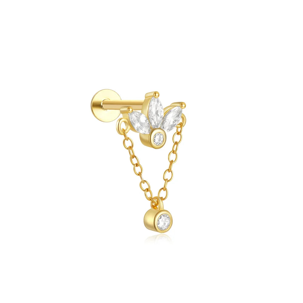 925 Sterling Silver Crown Horse Eye Zircon Heart