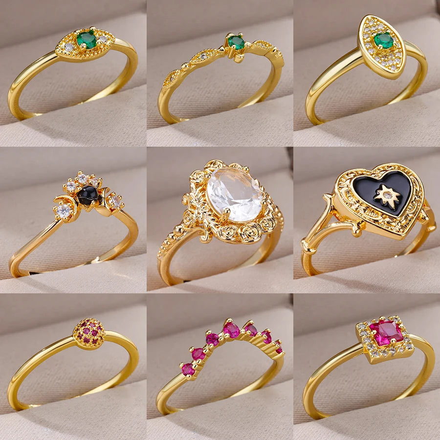STYLE STEEL Crystal Love Ring