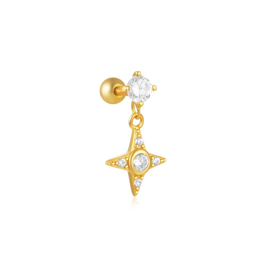 925 Sterling Silver Crown Horse Eye Zircon Heart