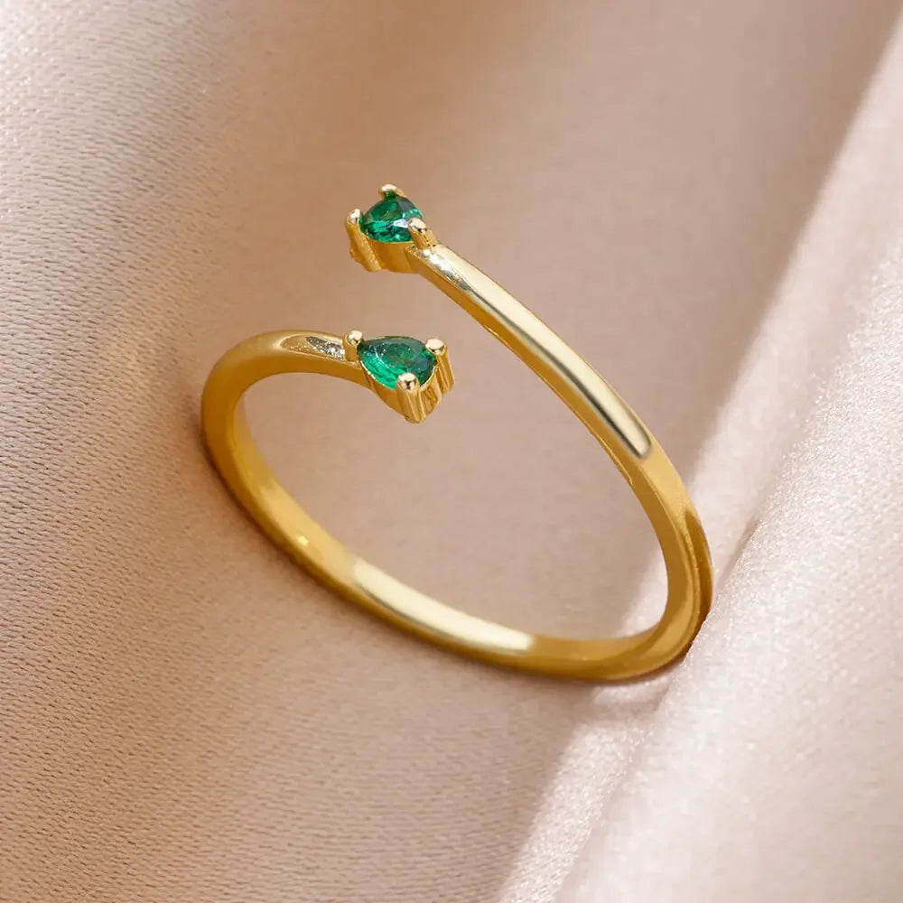 STYLE STEEL Crystal Love Ring