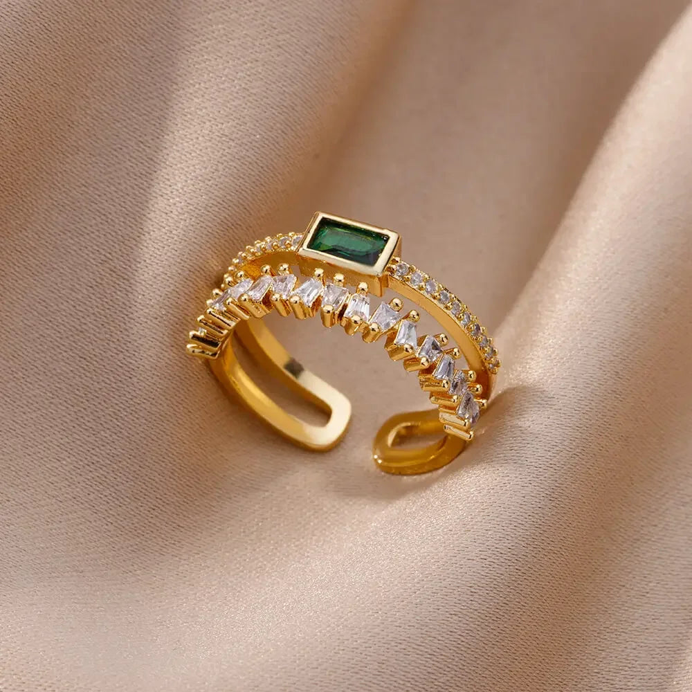 STYLE STEEL Crystal Love Ring