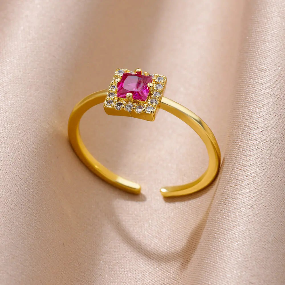 STYLE STEEL Crystal Love Ring
