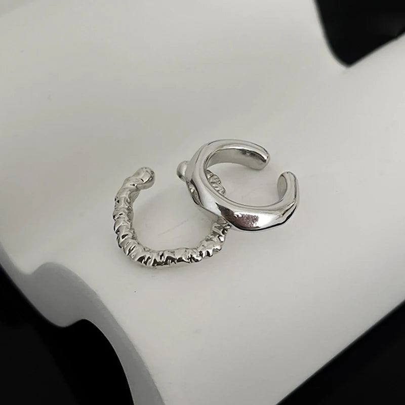 Punk Style Non-Piercing Ear Cuff - Irregular Geometric Metal Fake Cartilage Earring