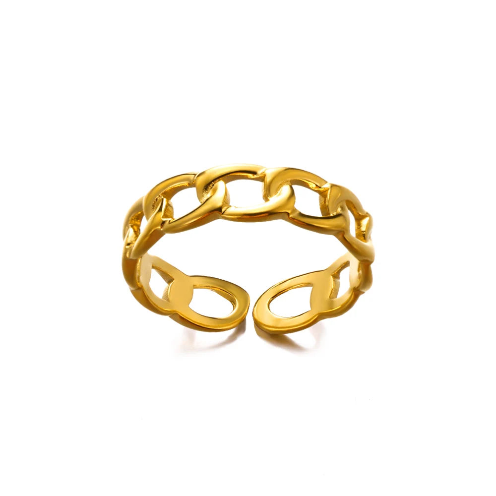 Endless Loops Stainless Steel Ring