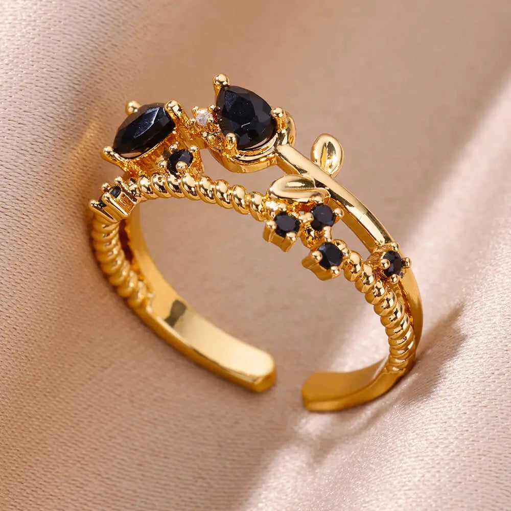 STYLE STEEL Crystal Love Ring