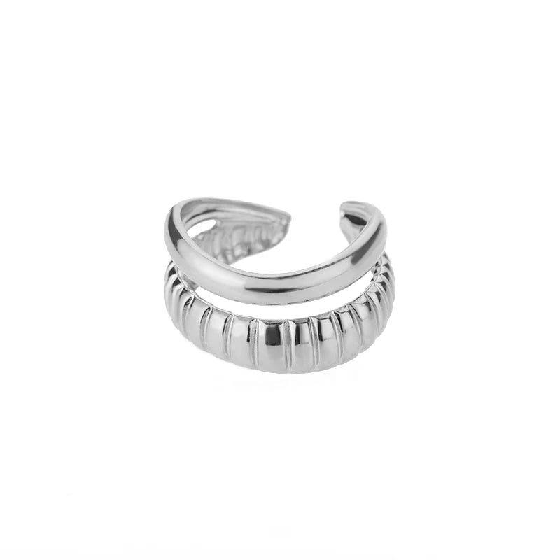 Endless Loops Stainless Steel Ring