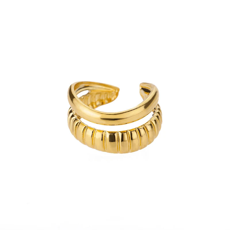 Endless Loops Stainless Steel Ring