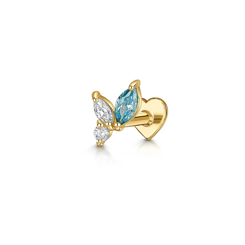 925 Sterling Silver Crown Horse Eye Zircon Heart