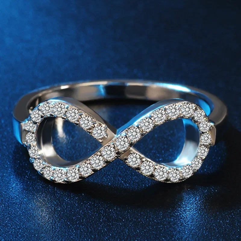 Endless Love 925 Sterling Silver Infinity Ring"