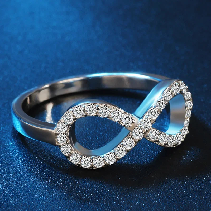 Endless Love 925 Sterling Silver Infinity Ring"