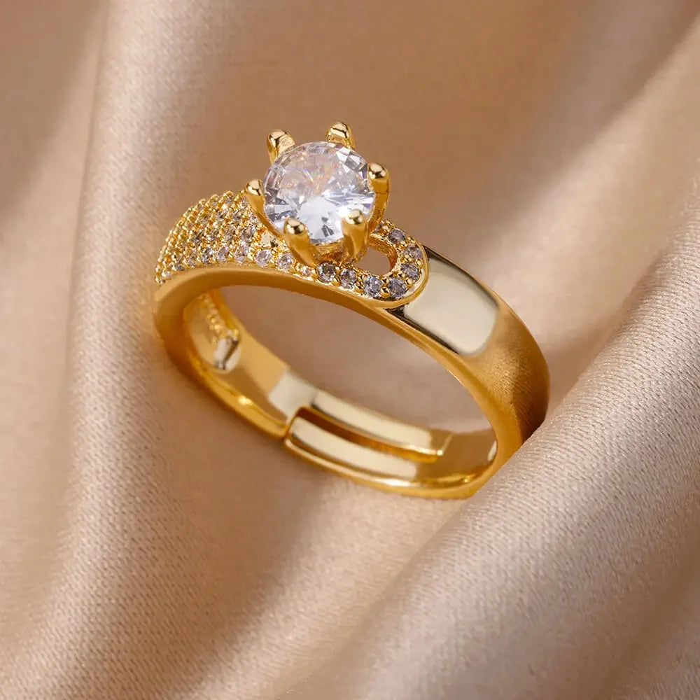 STYLE STEEL Crystal Love Ring