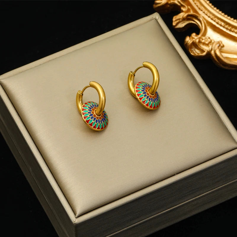 Vintage Flower Set | 316L Stainless Steel Waterproof Jewelry
