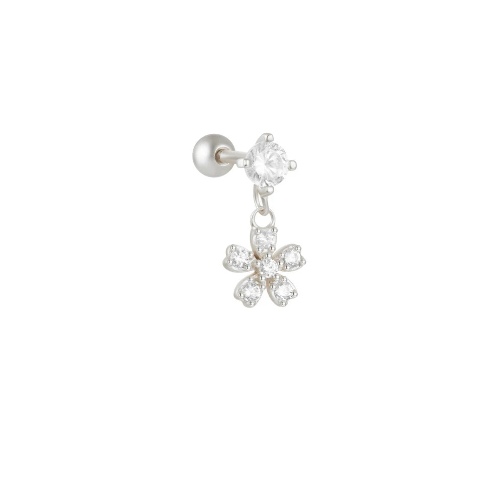 925 Sterling Silver Crown Horse Eye Zircon Heart