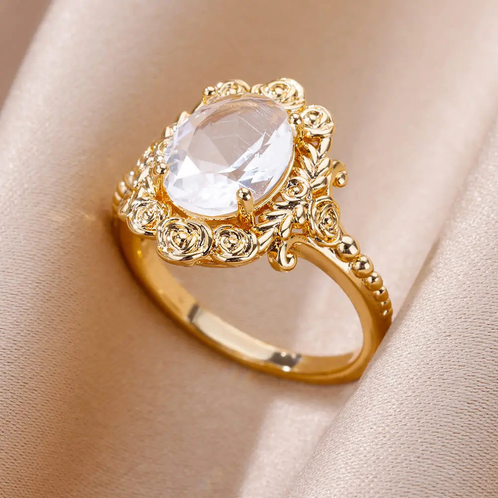 STYLE STEEL Crystal Love Ring