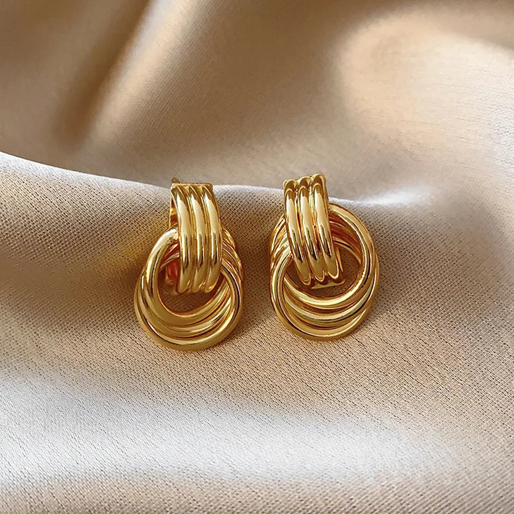 Vintage Glossy Knot Earrings | Stainless Steel Gift