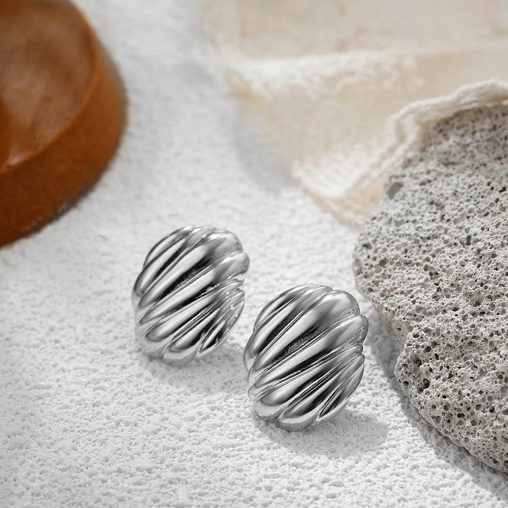Vintage Glossy Knot Earrings | Stainless Steel Gift