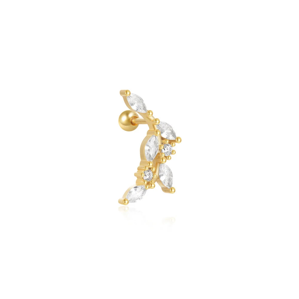 925 Sterling Silver Crown Horse Eye Zircon Heart