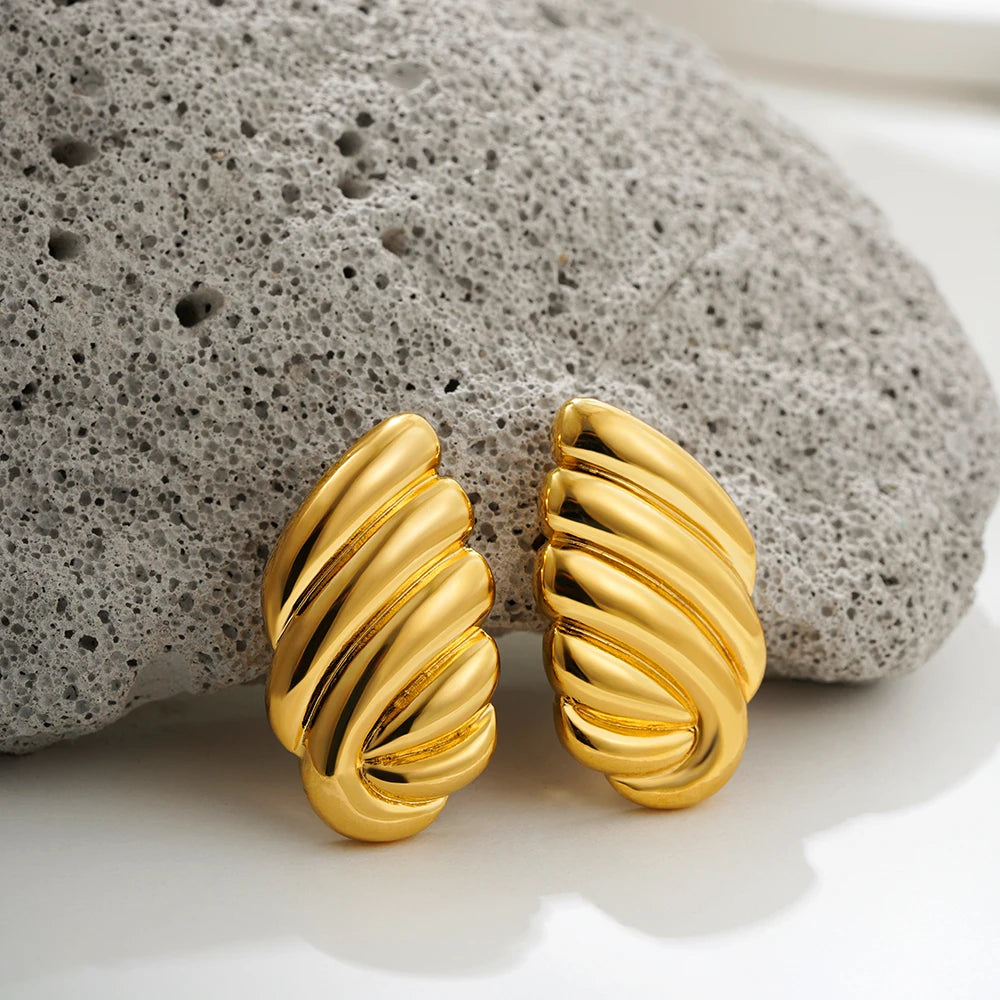 Vintage Glossy Knot Earrings | Stainless Steel Gift