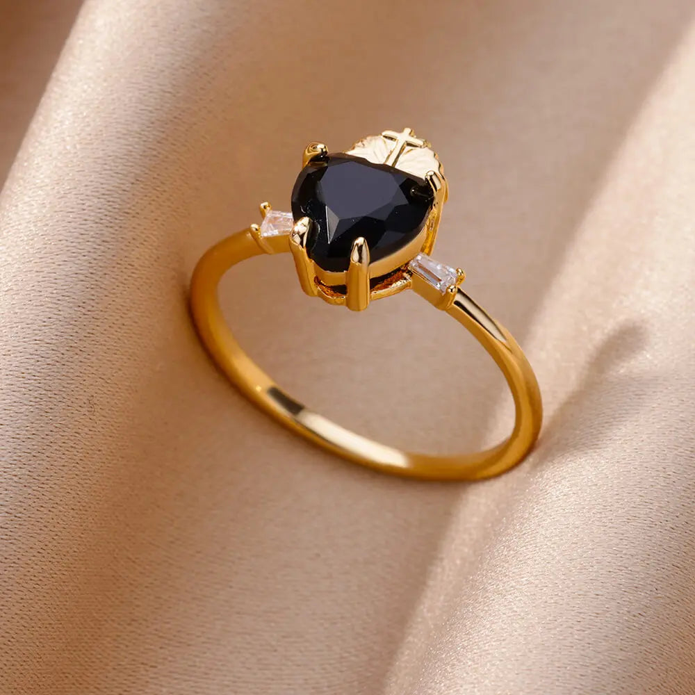 STYLE STEEL Crystal Love Ring