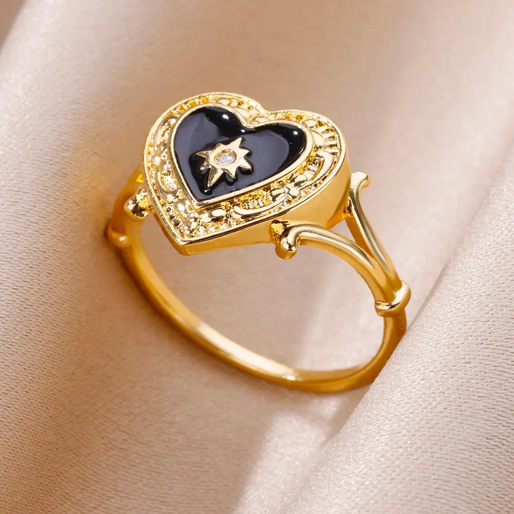 STYLE STEEL Crystal Love Ring