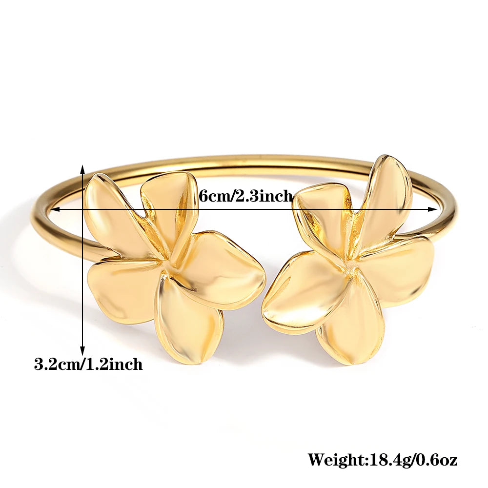 Stainless Steel – Floral Radiance Bracelet