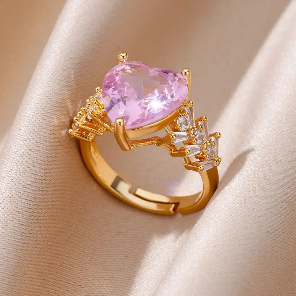 STYLE STEEL Crystal Love Ring