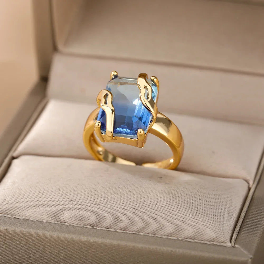 STYLE STEEL Crystal Love Ring