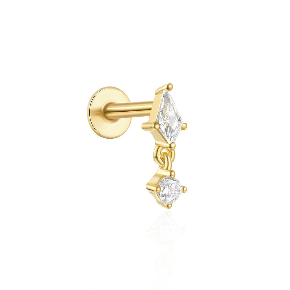925 Sterling Silver Crown Horse Eye Zircon Heart