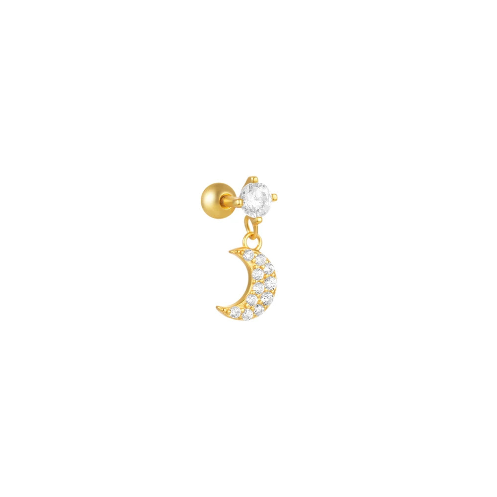 925 Sterling Silver Crown Horse Eye Zircon Heart