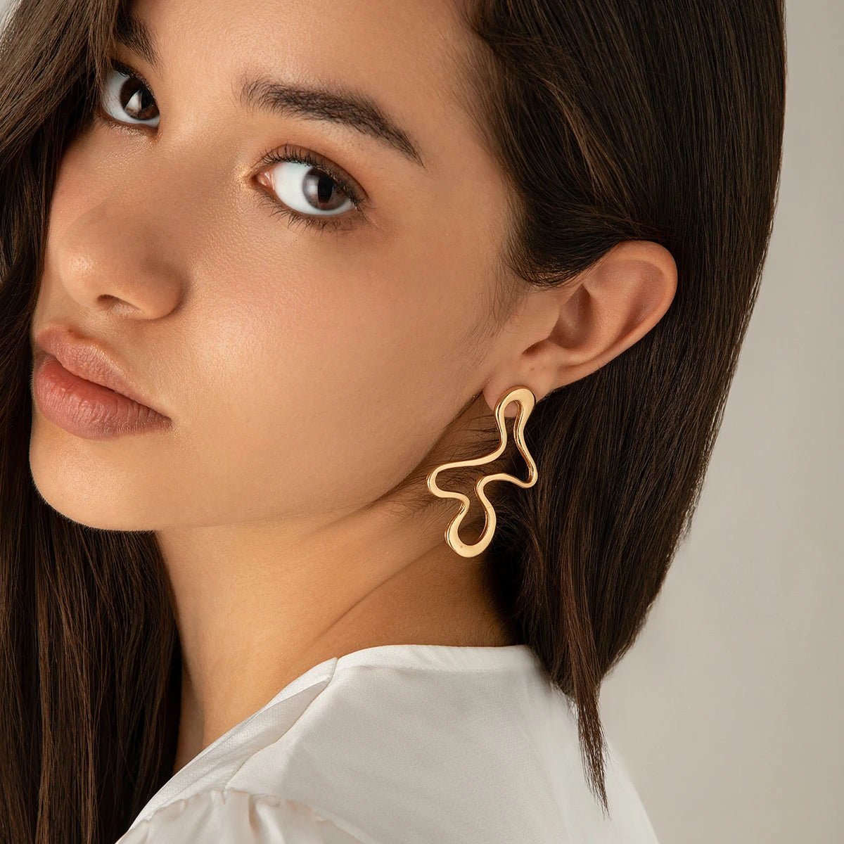 Bold Hollow Accent Earrings