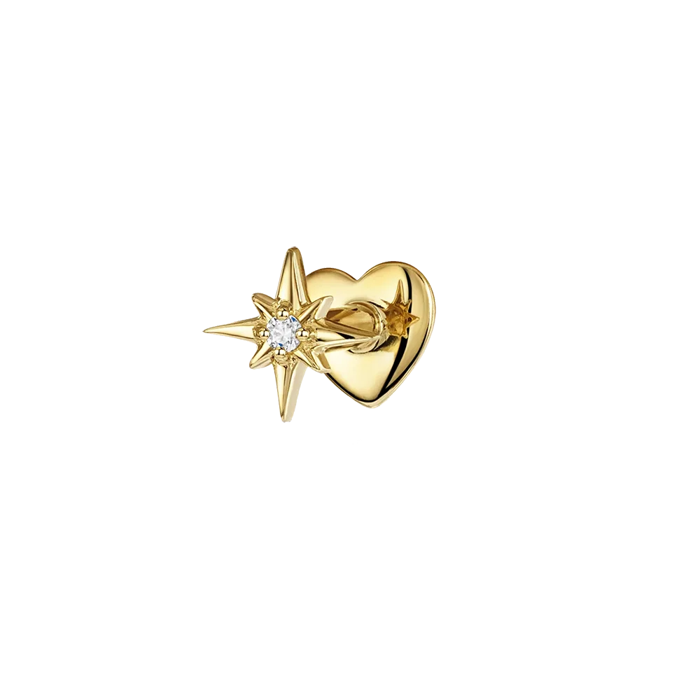 925 Sterling Silver Crown Horse Eye Zircon Heart