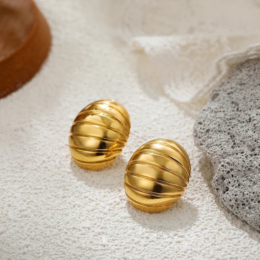 Vintage Glossy Knot Earrings | Stainless Steel Gift