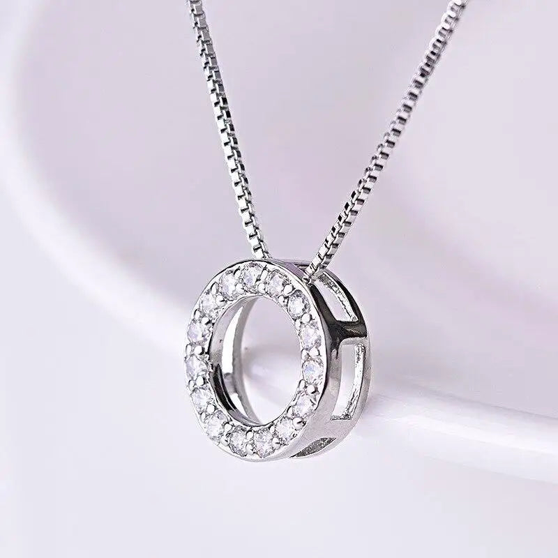 Eternity Zircon Circle Necklace