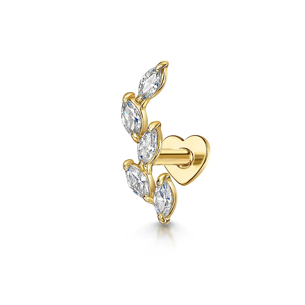 925 Sterling Silver Crown Horse Eye Zircon Heart