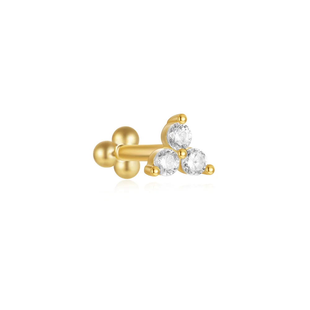 925 Sterling Silver Crown Horse Eye Zircon Heart