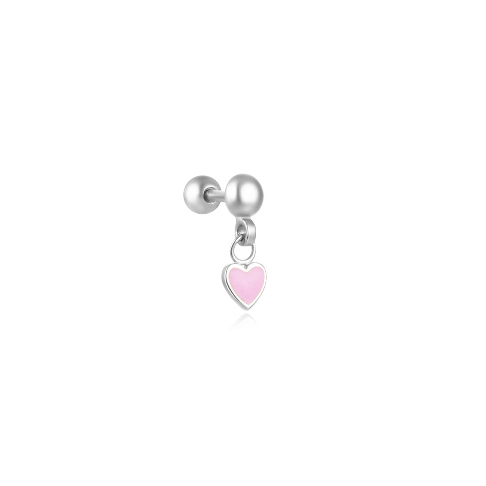 925 Sterling Silver Crown Horse Eye Zircon Heart