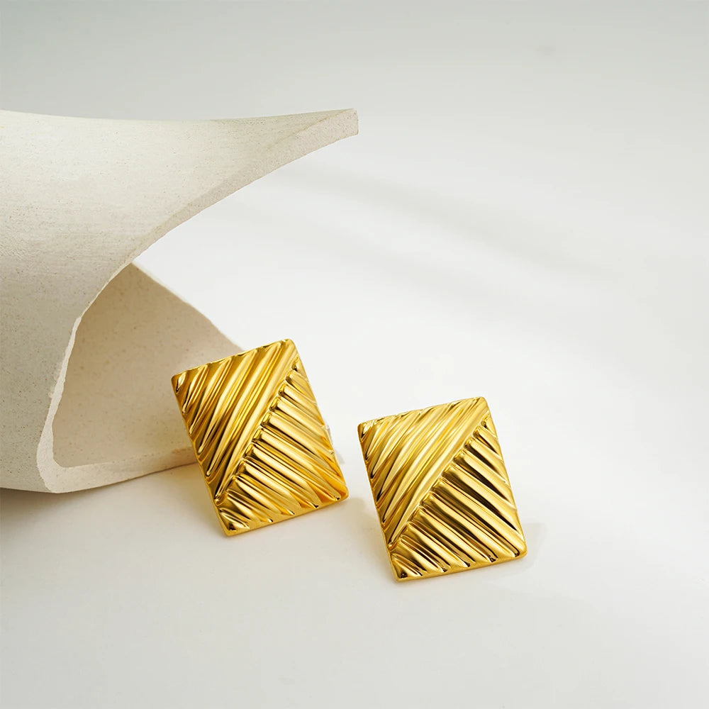 Vintage Glossy Knot Earrings | Stainless Steel Gift