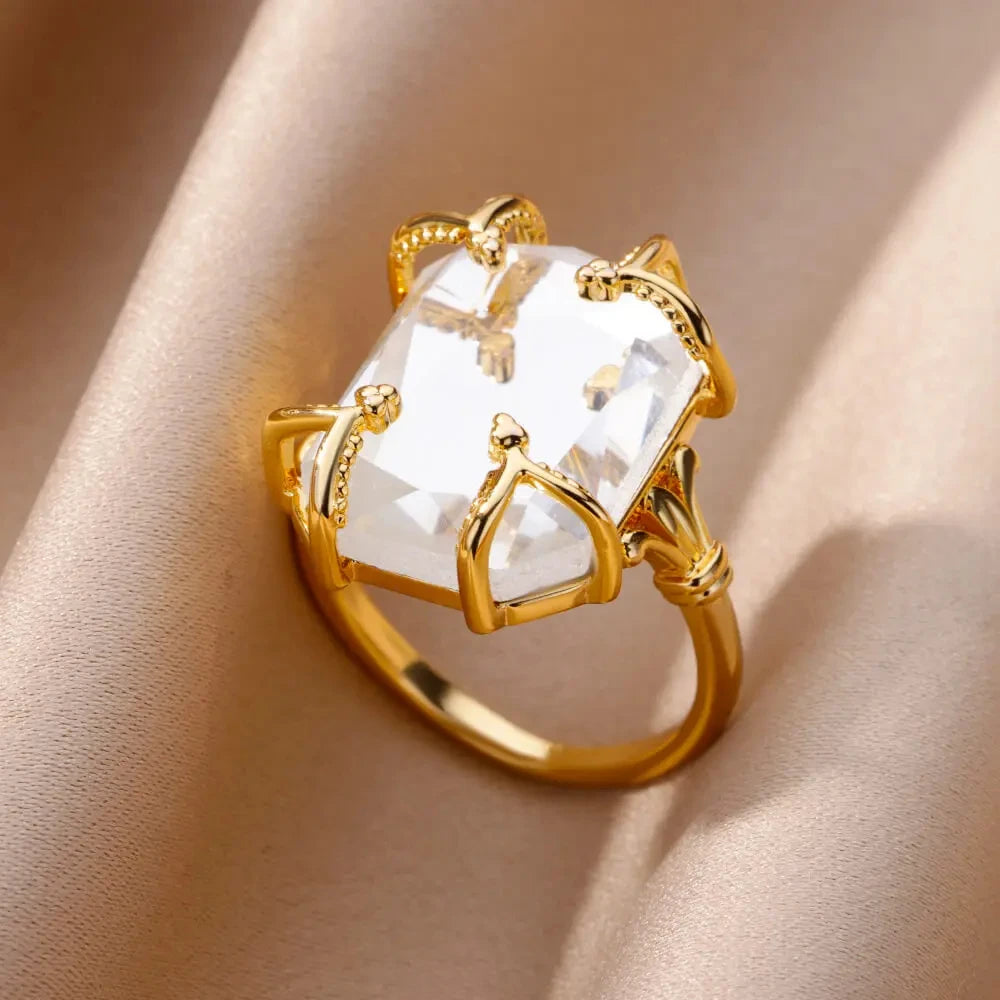 STYLE STEEL Crystal Love Ring