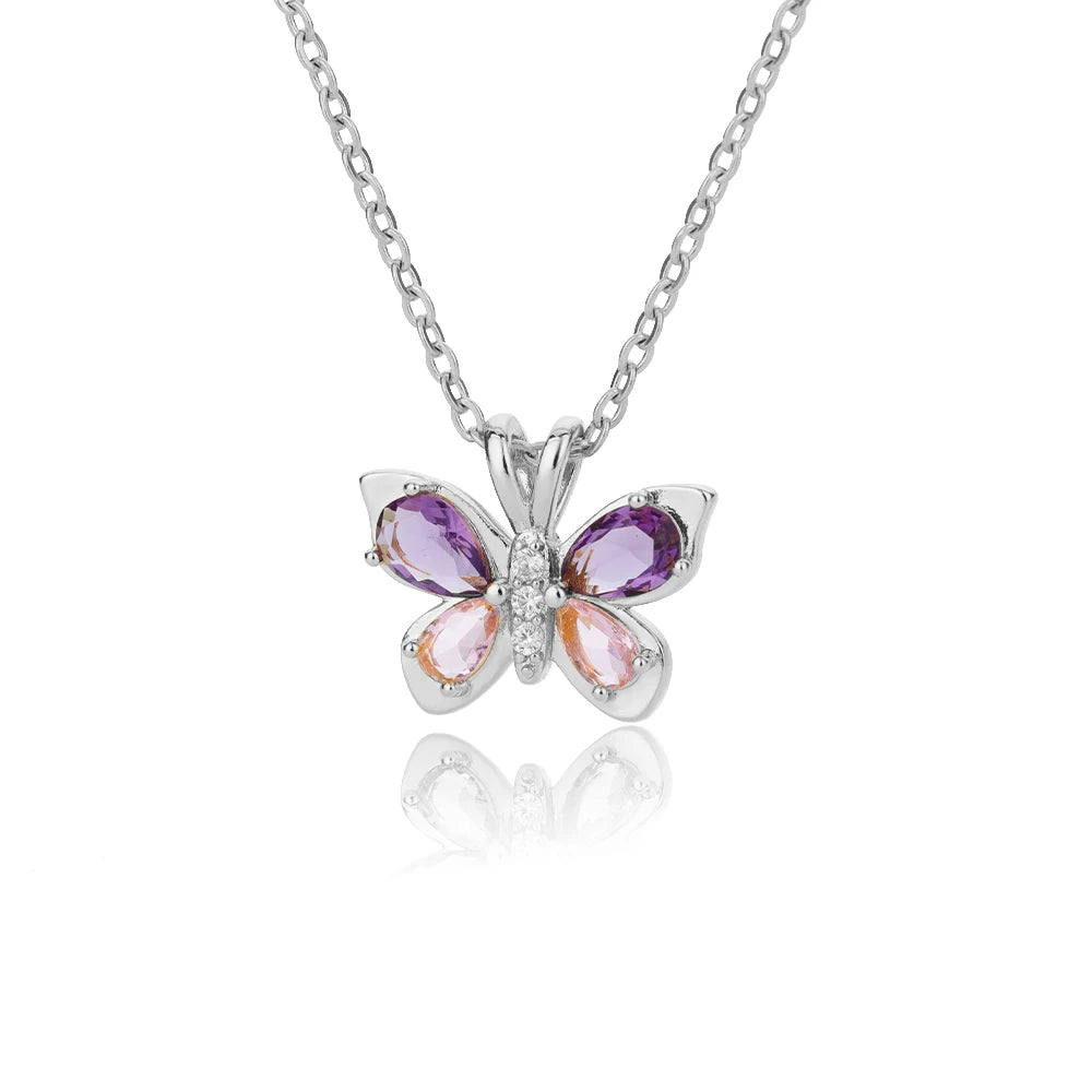 STYLESTYLE Crystal Butterfly Necklace