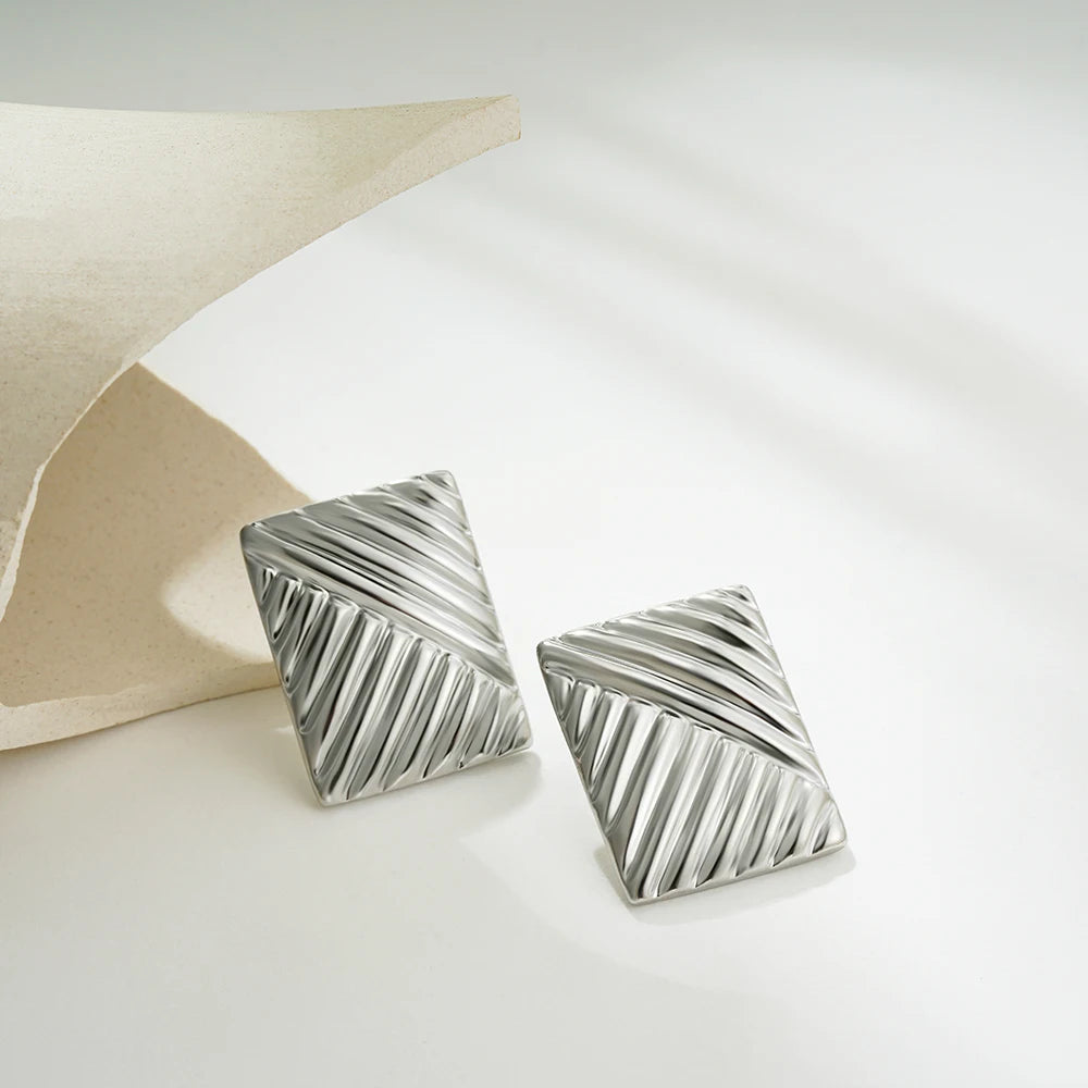 Vintage Glossy Knot Earrings | Stainless Steel Gift