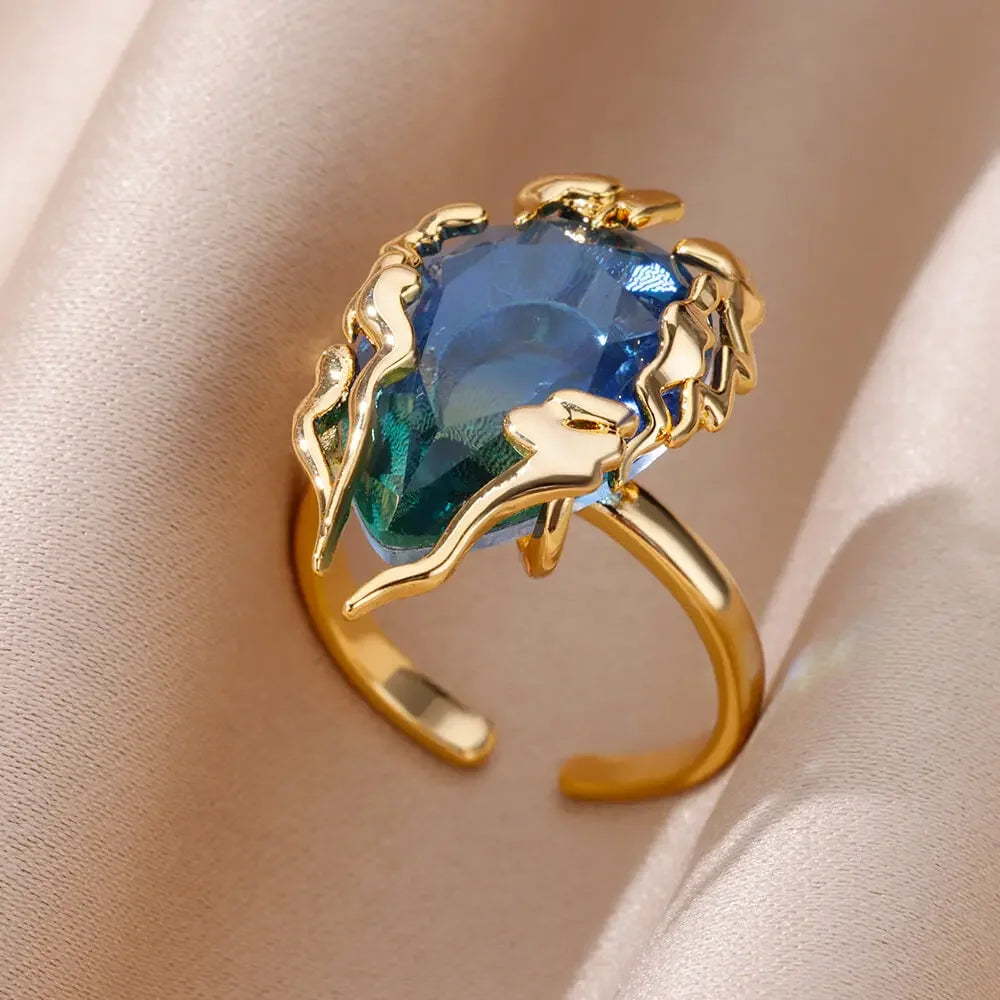 STYLE STEEL Crystal Love Ring