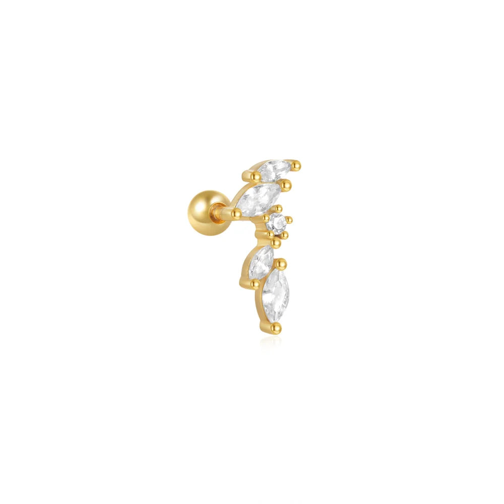 925 Sterling Silver Crown Horse Eye Zircon Heart