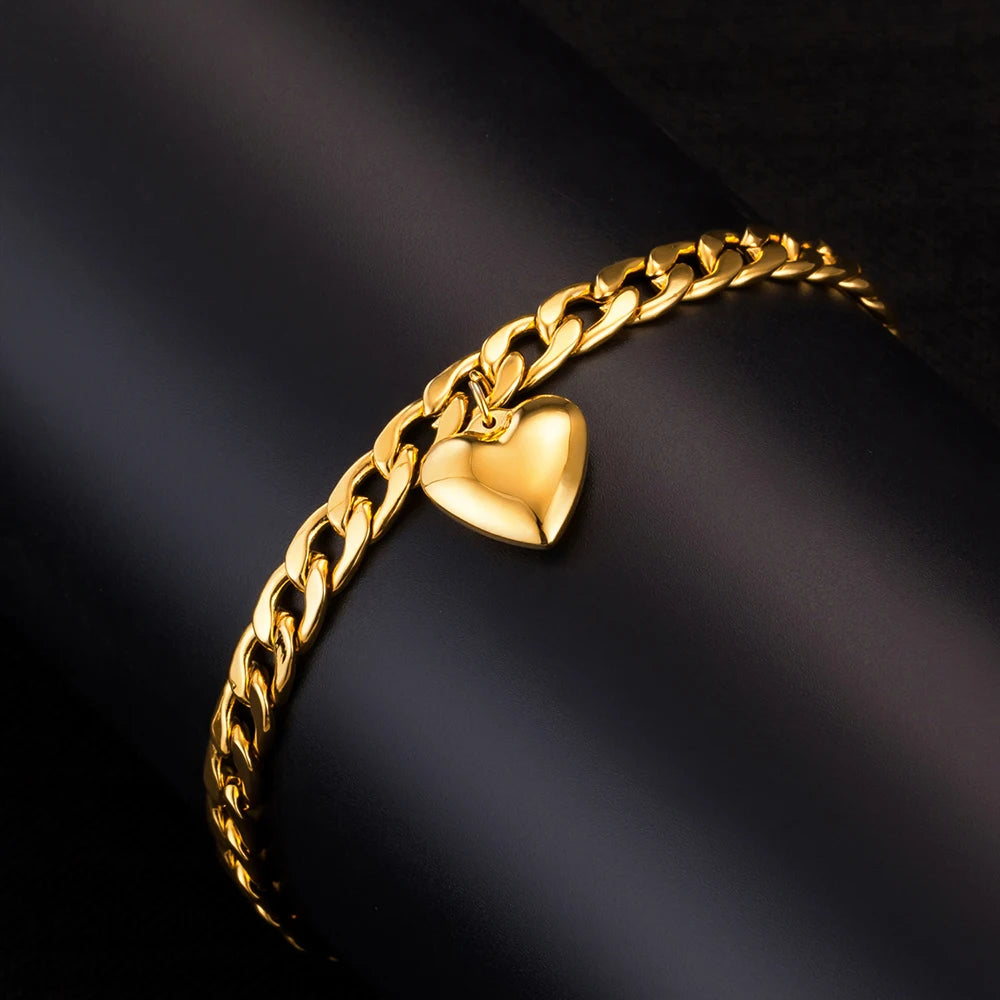 Cuban Link Anklet for Women | Gold Stainless Steel