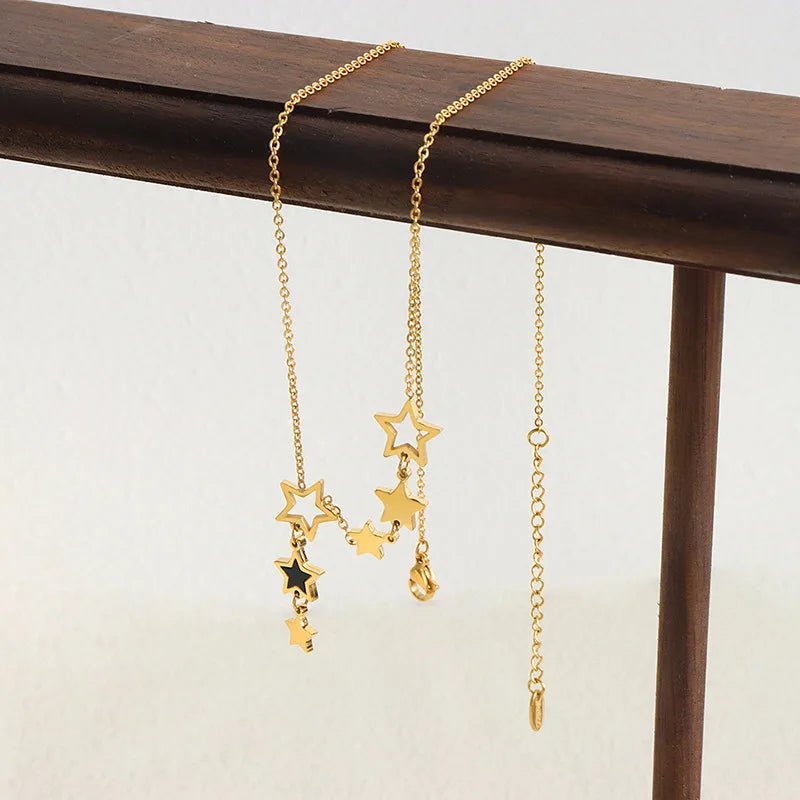 Stainless Steel Noir Star Pendant
