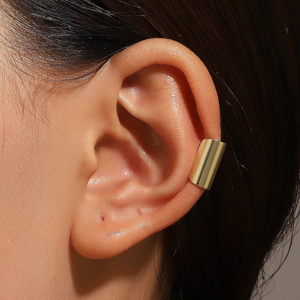 Punk Style Non-Piercing Ear Cuff - Irregular Geometric Metal Fake Cartilage Earring