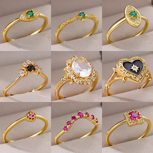 STYLE STEEL Crystal Love Ring